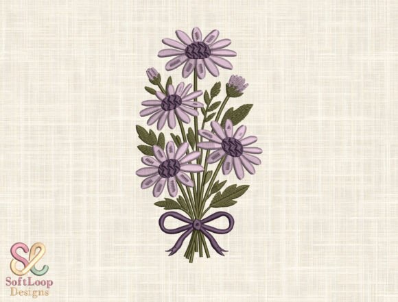 Daisy Bouquet Embroidery Design Review for Etsy Sellers