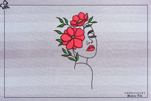 Review: Abstract Floral Woman Embroidery for Branding