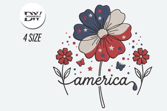 Review: America Flower Embroidery Design for Business