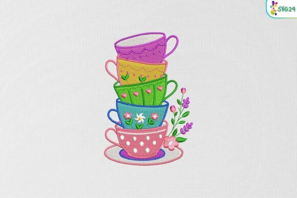 Review: Colorful Teacup Stack with Floral Charm