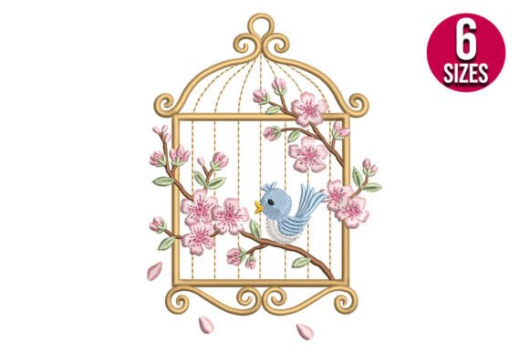 Review: Floral Bird Cage with a Bird for Sweatshirts