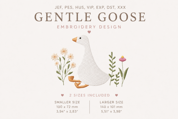 Review: Goose with Wildflowers Embroidery Design