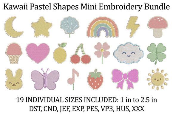 Review: Kawaii Pastel Shapes Mini Embroidery Set