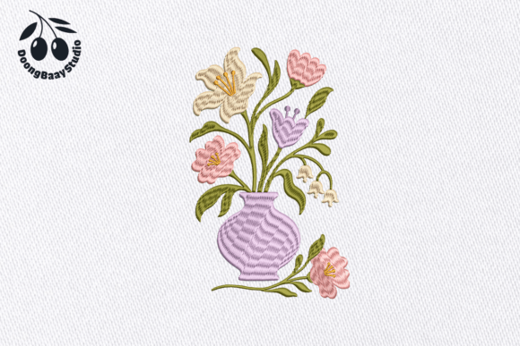 Review: Pastel Floral Vase Embroidery Design