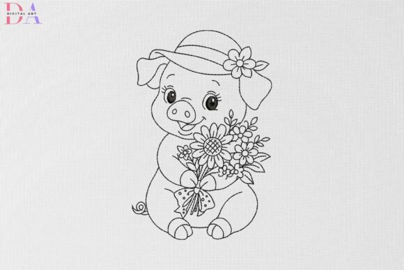 Sweet Piglet with Sunflower Bouquet: A Designer Review